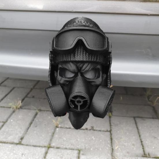 Trailer Ball Cover with Steel Helmet And Gas Shield Mask-shaped Trailer Cover Funny Trailer Hitch Covers Towing Truck RV Accessories