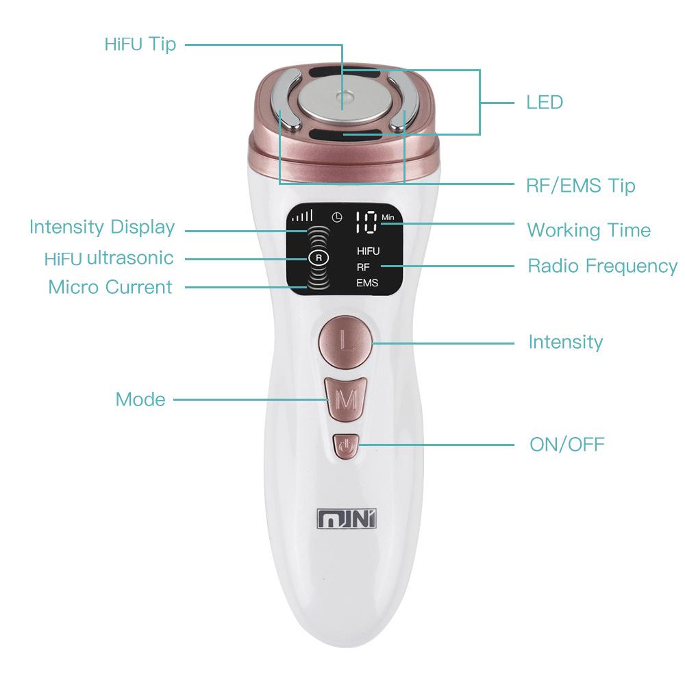 Mini Ultrasonic Sculpting Tool: HIFU EMS Pulse for Lifting & Wrinkle Smoothing
