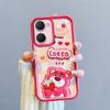 KEYSION Shockproof Case for VIVO Y03 Y03t Y18 Y18e Y18s with Lanyard Soft Silicone Cute 3D Cartoon Doll Phone Cover for VIVO Y28s 5G
