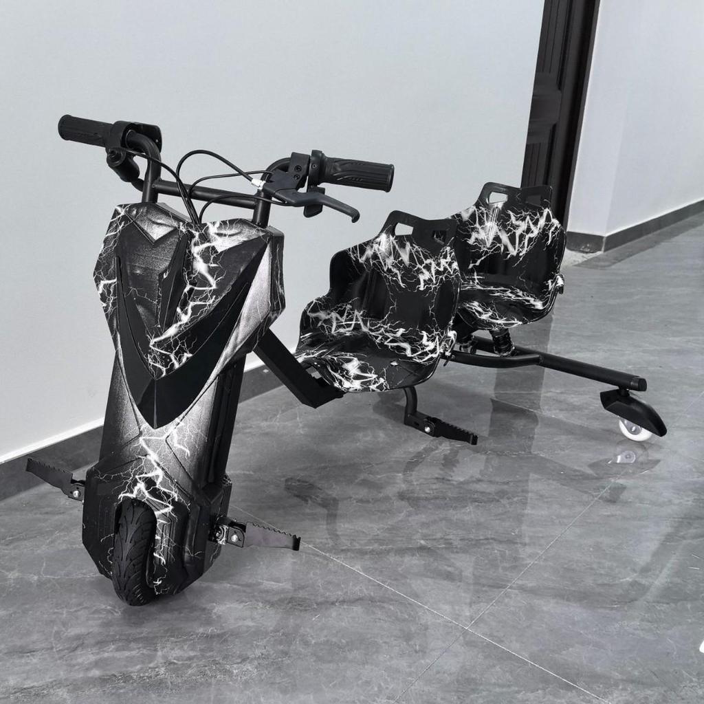 Children's Three-Wheeled Drift Car with Double Seats - Electric Wiggle Scooter