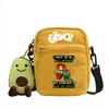 Grinch Christmas Canvas Mini Crossbody Bag With Zipper And Internal Storage For Daily Outings