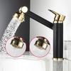 Multifunction Bathroom Faucet Gold Sink Faucet Hot Cold Water Mixer Crane Deck Mounted Universal Water Taps Black White