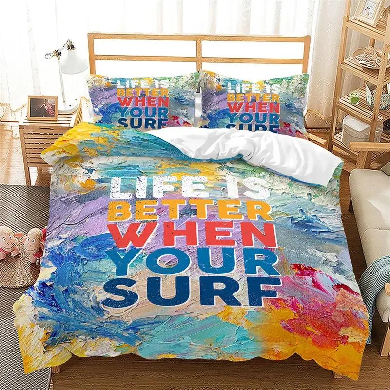 Copripiumino Sfumato Arcobaleno Set Biancheria da Letto Queen Cielo Stellato Colorato Copripiumino Geometrico Astratto in Microfibra con Federe
