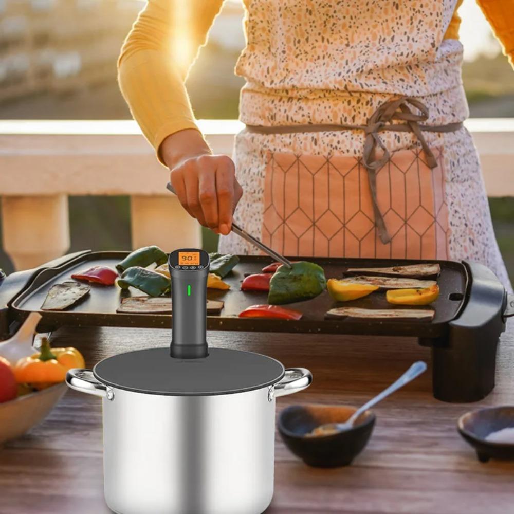 Zachování vlhkosti a chuti Silikonové víko Sous Vide Kulatý kryt kuchyňské mísy Kuchyně