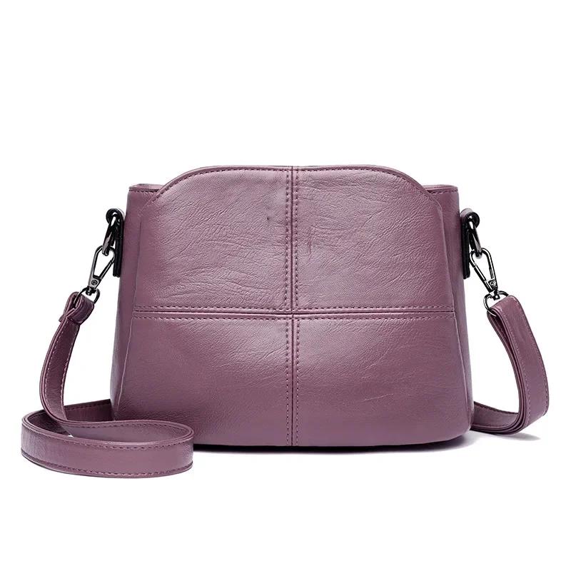 100%Genuine Leather Crossbody Sac Simple Women's Designer Messenger Bag Handbag High Quality Cow Leather Small Shoulder