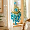 Boho Sun Moon Crystal Suncatcher, Hanging Garden Suncatchers, Sun Crystal Decoration for Window & Garden, Decorative Hanging Ornament