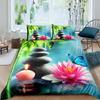 Bamboo Duvet Cover Set Queen Size Luxury Tree Print Bedding Retro Floral Quilt Cover Soft Breathable Bamboo Branches Design