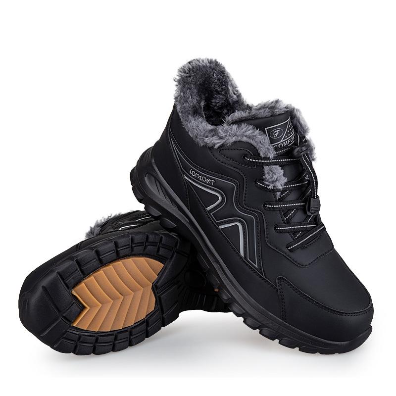 Winter outdoor velvet non-slip high-top warm middle-aged and elderly thickened mother sports walking shoes snow boots