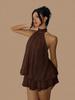 European Style Vacation Maxi Dress Chiffon Mini Skirt Summer Sexy