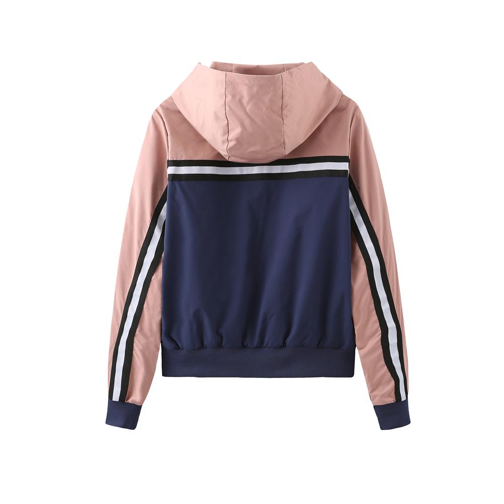 Women’s Jackets Drawstring Hooded Long Sleeve Windcheaters Zip Up Light Weight Trench Coat Windproof Outdoor Hiking Running Sports Outer Wear