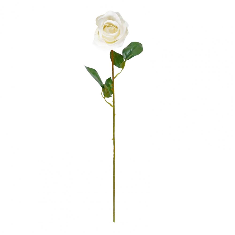 Artificial Flower Branch Artificial Rose Flower Branch Realistic Silk Bloom with Green Leaves Faux Floral Decoration for Home