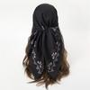 New Muslim Square Hijab Scarf Print Turban Thick Cotton Hair Bonnet Night Cap For Sleeping Elastic Sunscreen Bandana 90x90cm for daily use