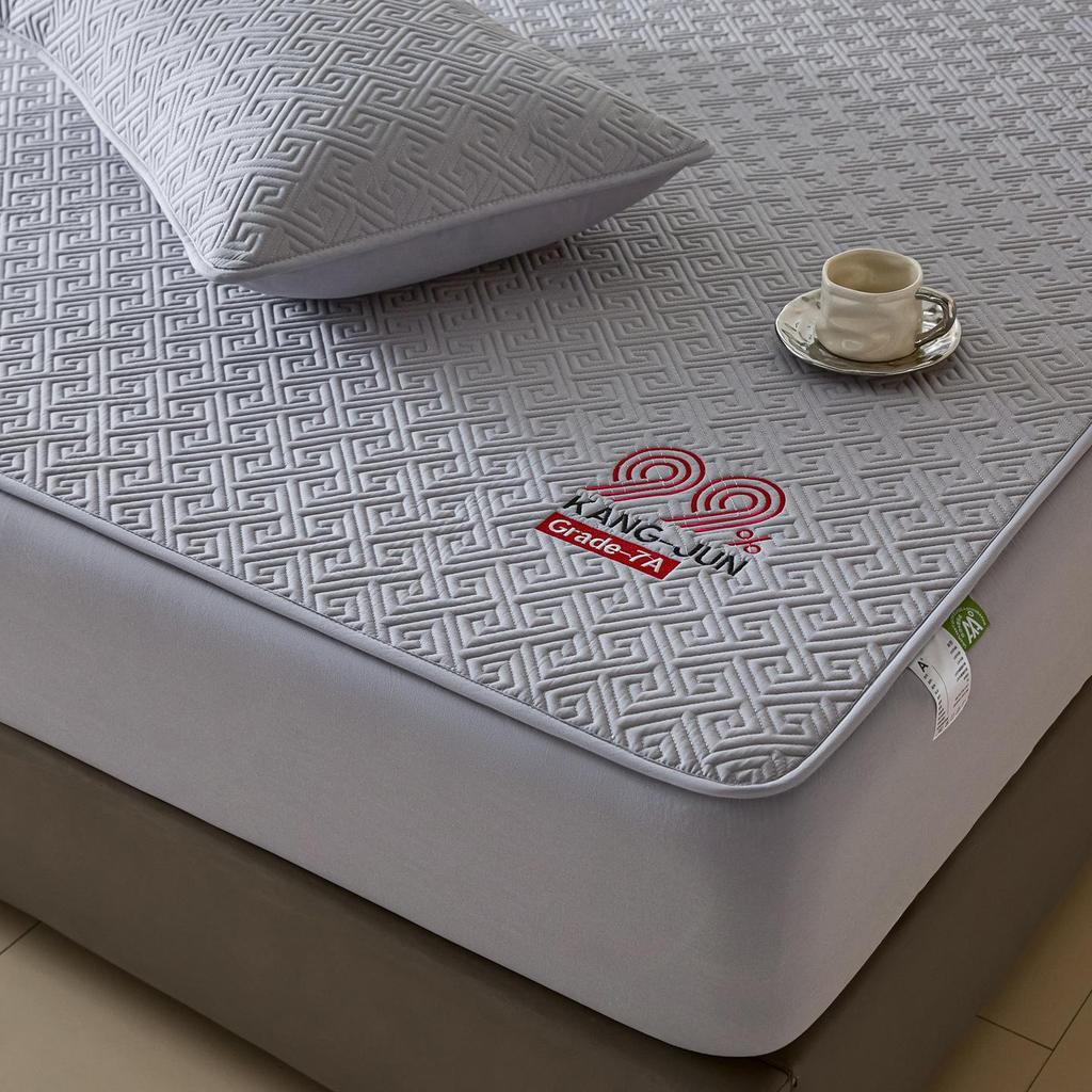 Luxury Antibacterial All-Cotton Fitted Sheet & Mattress Protector - Thickened, Non-Slip Design