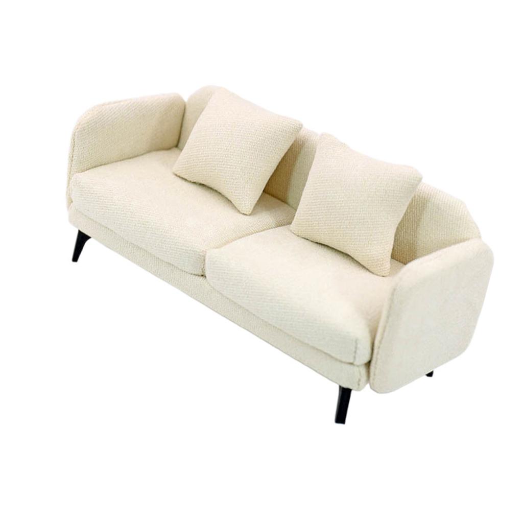 Realistic Miniature Sofa Model 1/12 Furniture Doll House Scene Display Accessories For Craft Model Project Setting Props