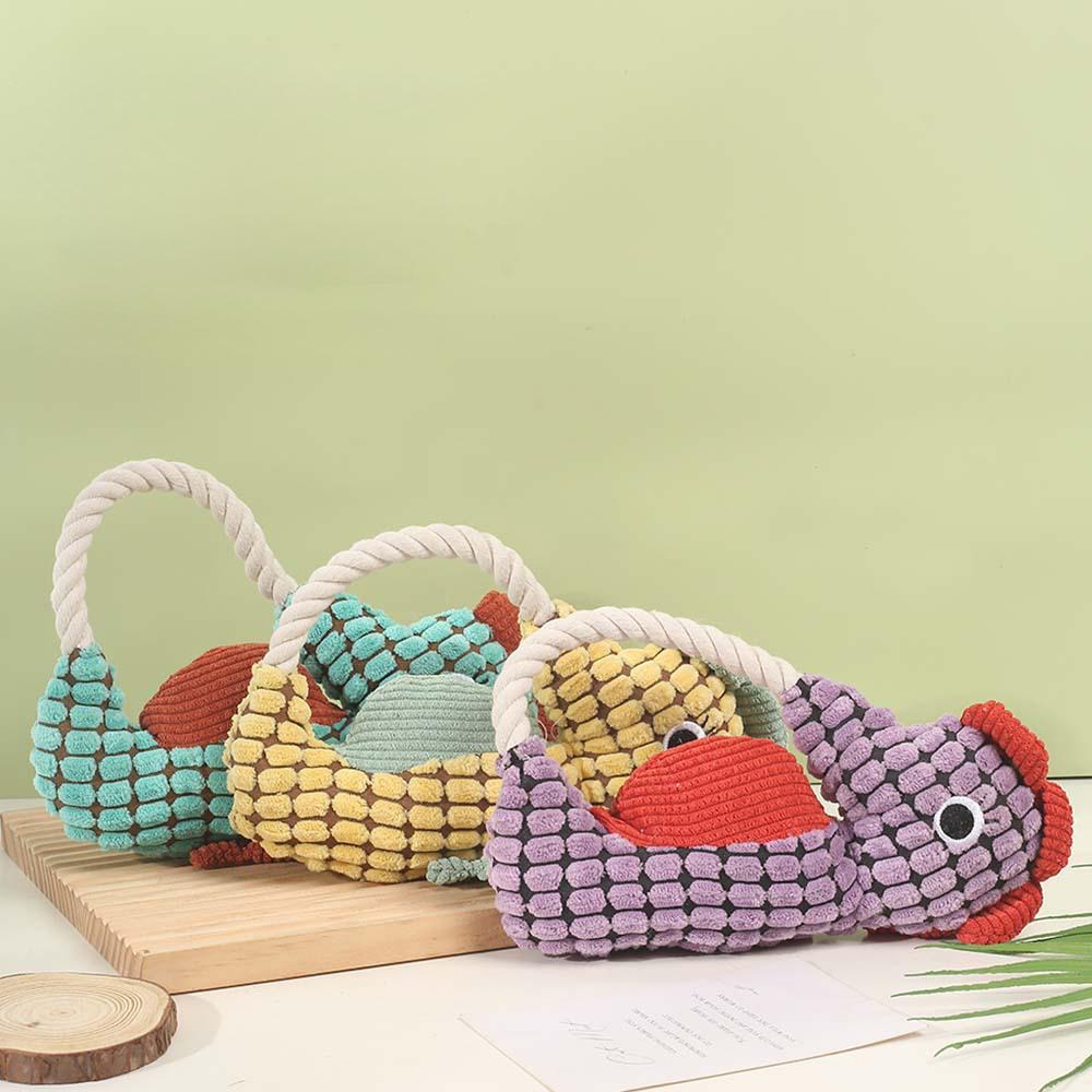 Seahorse Pet Dog Plush Toy Rope Dog Squeak Toys Bite Resistant Puppy Funny Pet Seahorse Toy Dog Accessories