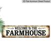 2D Flat 1pc, 15.7×3.94inch Classic Metal Farmhouse Sign, Aluminum Decorative Sign, Rustic Wall Decoration for Country Homes, Versatile Use
