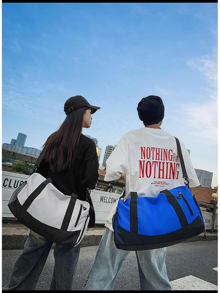 Cross-border Fitness Bag: Logo Customizable, Dry/Wet Separation, Yoga, Travel, Trolley