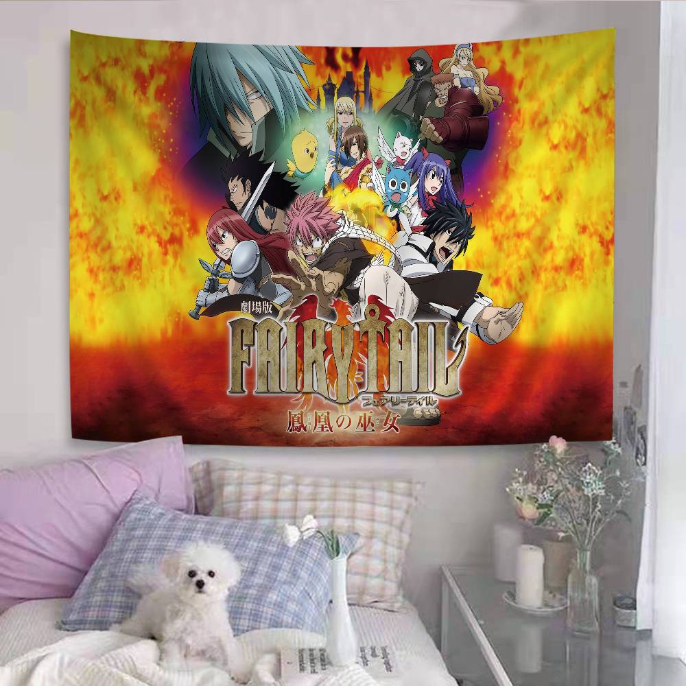 Anime Ffairy Tail DIY Wall Tapestry for Living Room Home Dorm Decor Wall Art Decor
