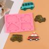 WTEMPO Car Transportation Tools Shaped Silicone Molds Kit Scented Candles Soaps DIY Crafts Making Molds Resin Casting Molds for Beginners and Lovers