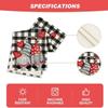 Hearts Gnomes Love Buffalo Plaid Valentine's Day Placemats Anniversary Wedding Holiday Table Mats for Party Kitchen Dining Decoration