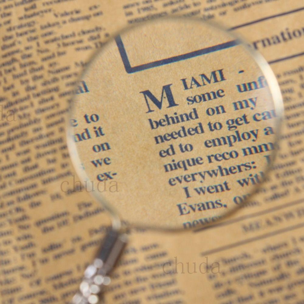 Delicate Pattern 5X Carved Magnifier Retro Magnifying Glass Inspection Coins Insects Rock