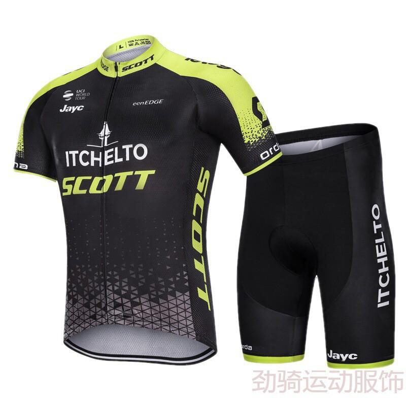 Mens Pro Cycling Jersey Shorts Set Breathable Road Mountain Bike Apparel