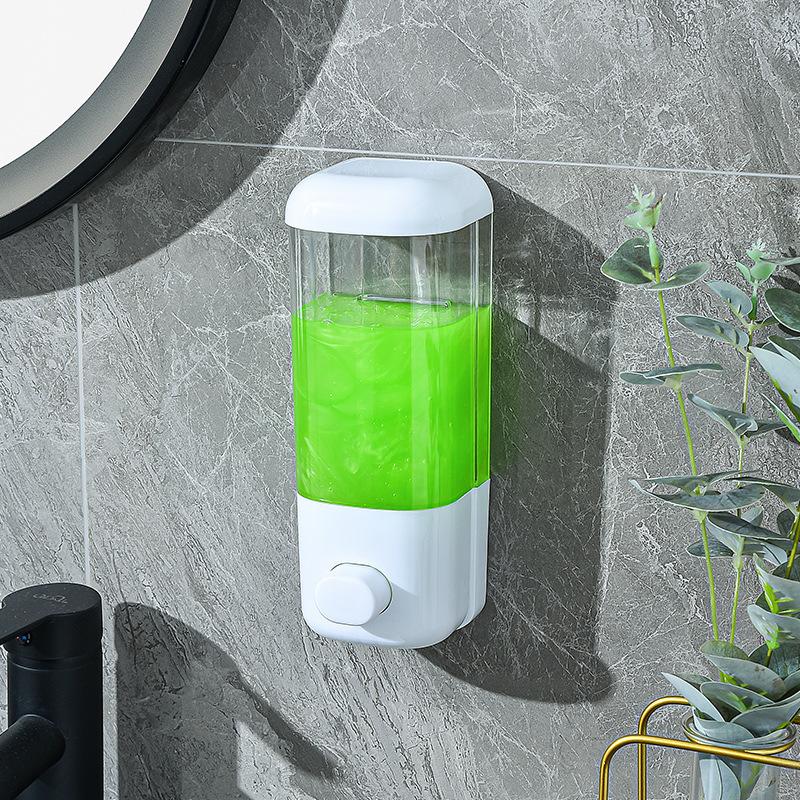 500ML/ 1000ML Wall Mounted Manual Press Soap Shampoo Dispenser Single Double Head Bathroom Liquid Container for Hotel Shower Gel