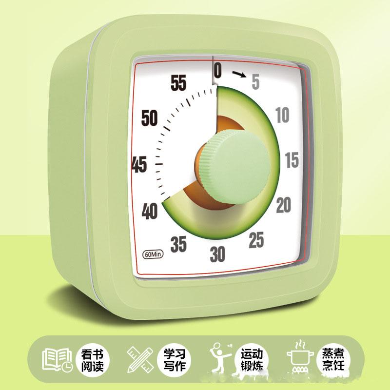 Square Student Timer Learning Reminder Alarm Clock Time Management Desktop Rainbow Countdown Portable Timer