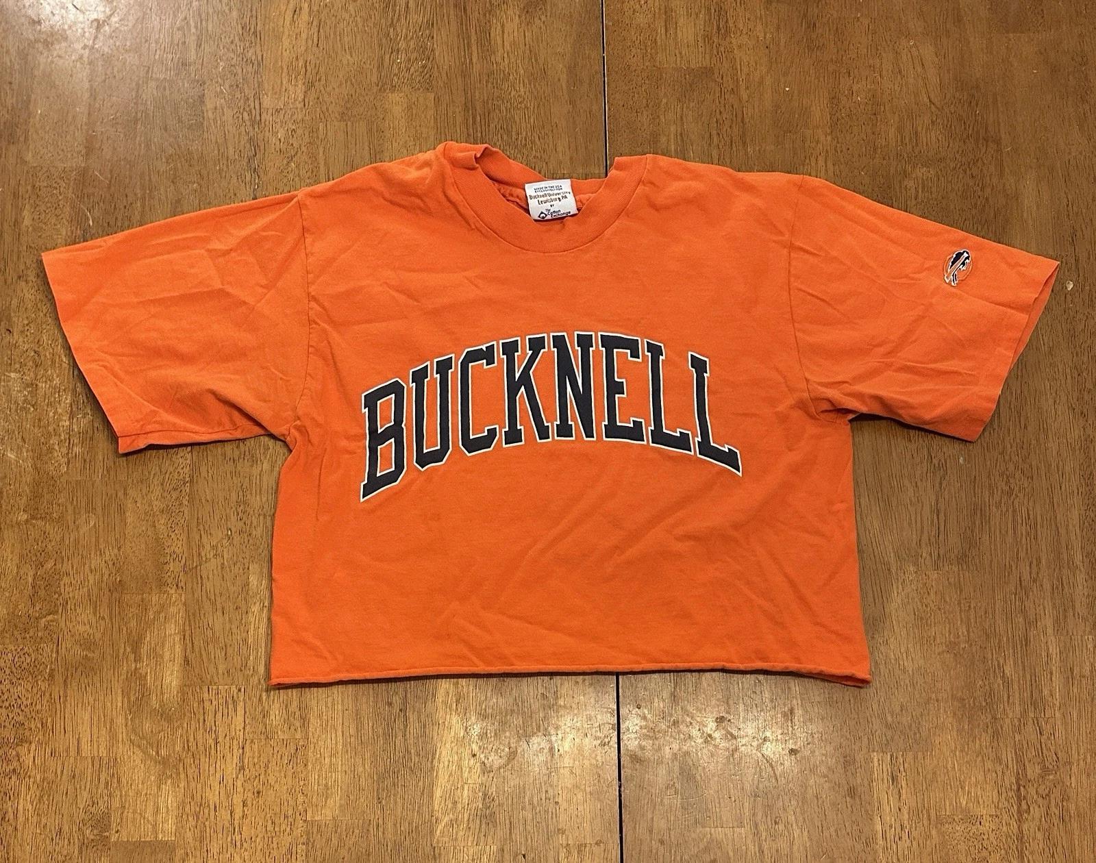 Vintage 90s Bucknell University Cropped T Shirt Medium Single Stitch 4XL