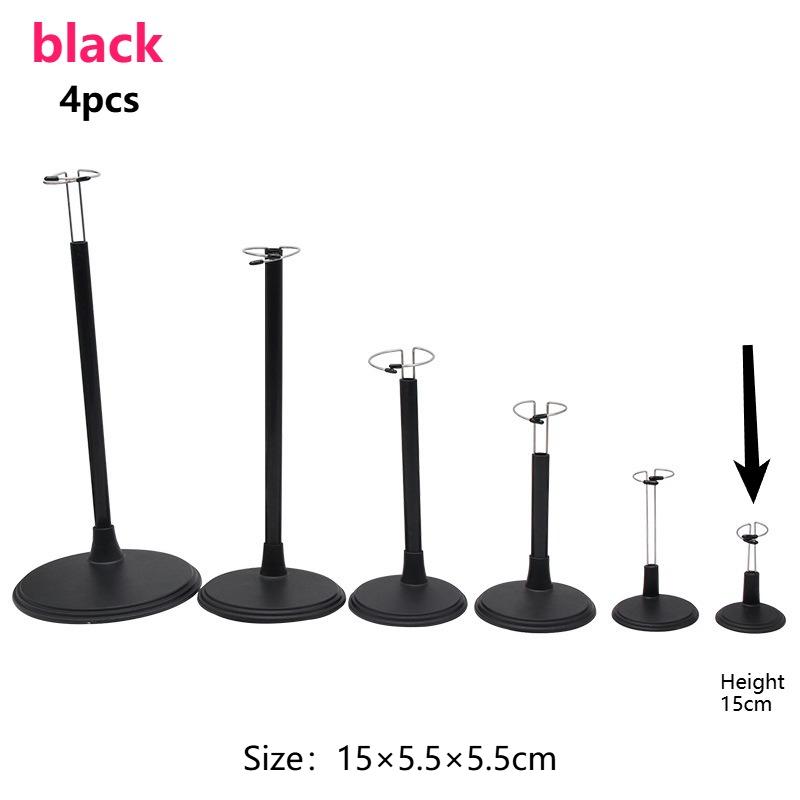 4pcs Creative Doll Stand Storage Rack Adjustable Height Display Holder with Metal Clamps Dolls Figurines Collectibles Toy Stand