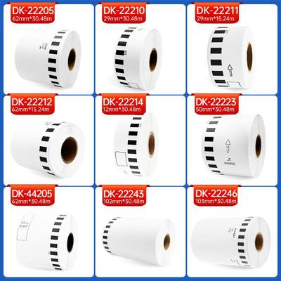 Stampante termica per etichette Brother QL-700/800 con etichette DK-22205 autoadesive e resistenti all'acqua