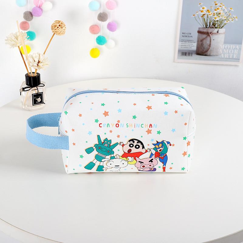 Cute Cartoon Shin Chan Series Pu Stylish Makeup Bag For Students Travelers And
