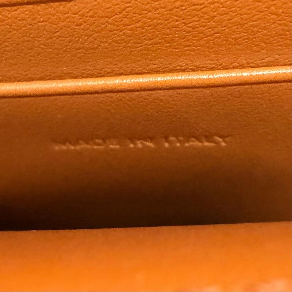 Excellent CELINE Card Case Triomphe Tan leather mens 10N062DB7 Used