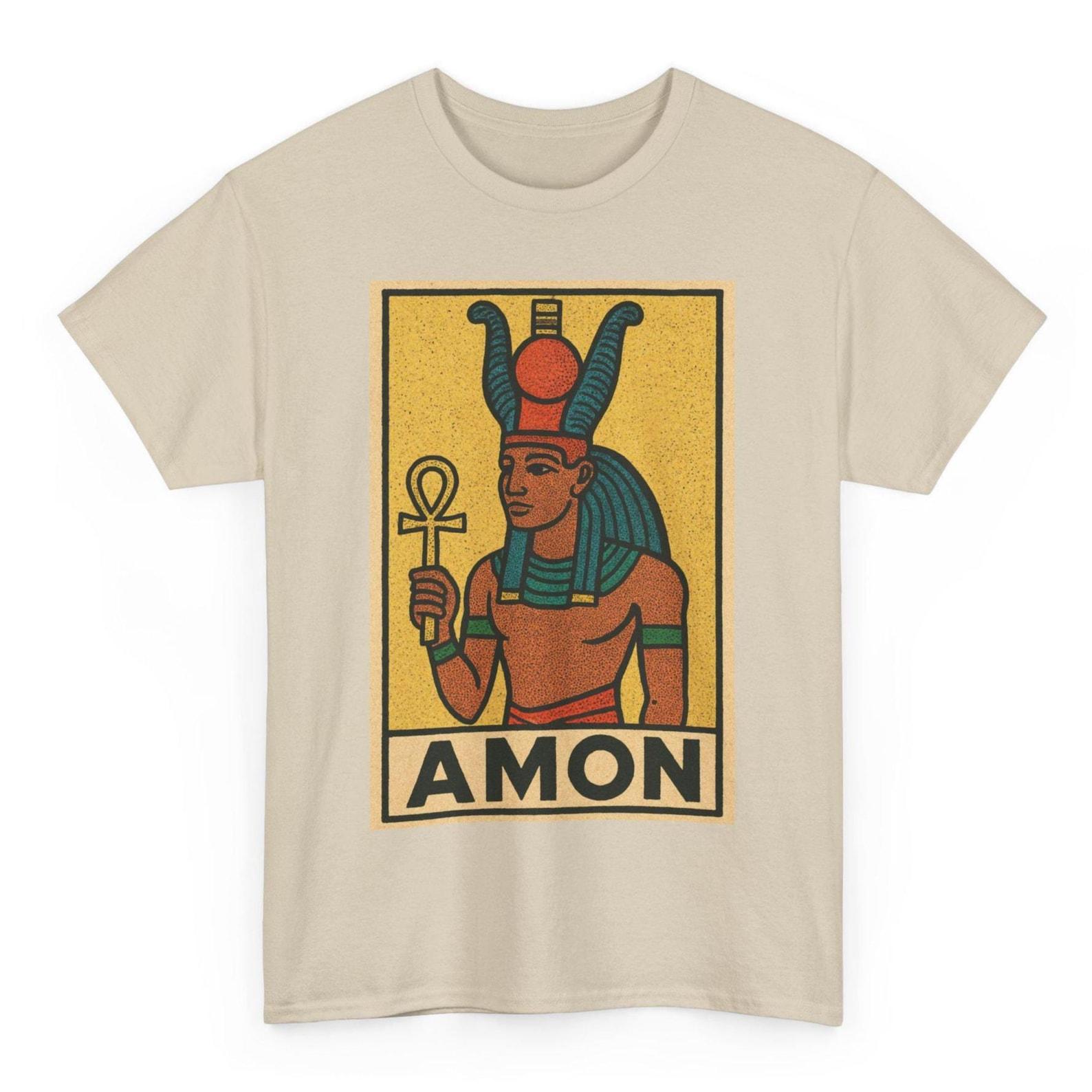 Amon T-Shirt: Retro Comic Egyptian God Tee for Mythology Fans S