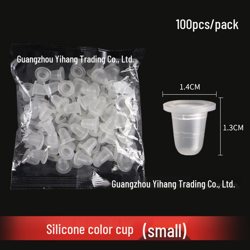 Disposable Microblading Pigment Ring Cups for Eyebrow, Eyeliner, and Eyelash Extensions - 100 Pieces