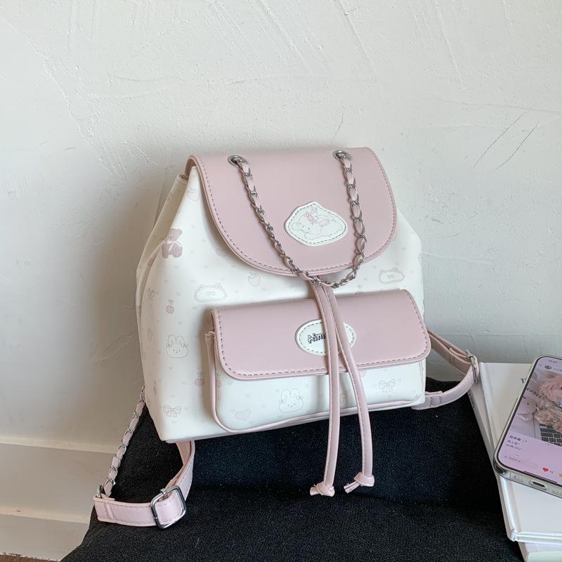 

Изысканный и универсальный женский рюкзак Новый рюкзак для поездок на работу Летний популярный маленький школьный рюкзак розовый