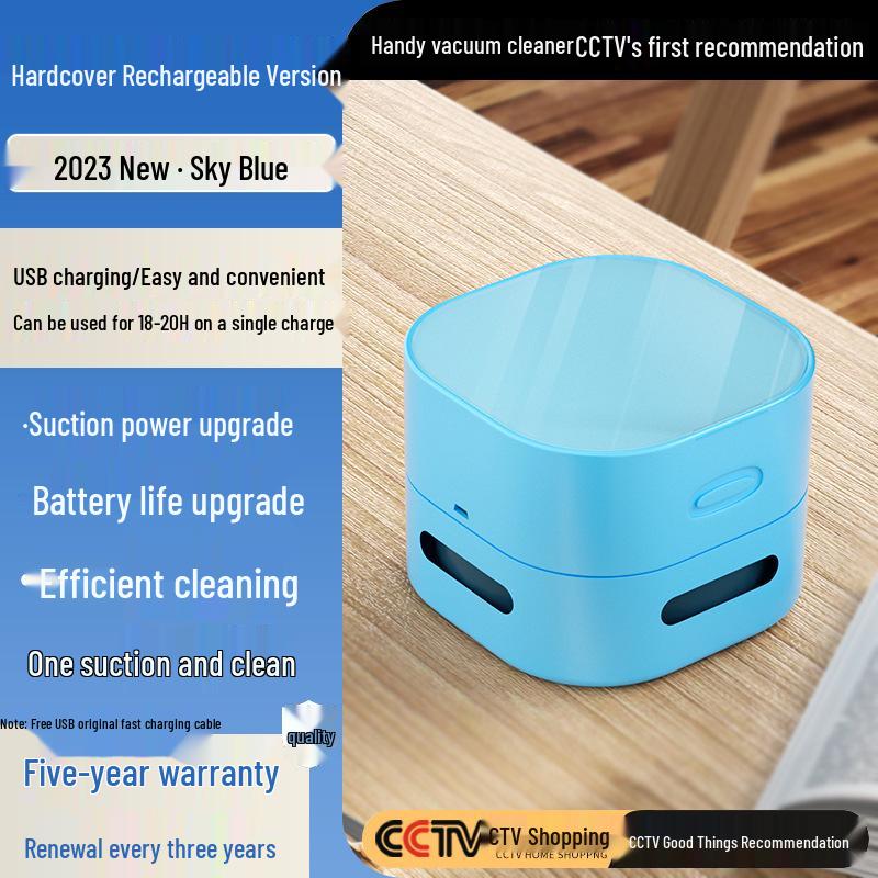 Rechargeable Desktop Vacuum Cleaner for Pencil Shavings - Large Suction, Mini Eraser for Students