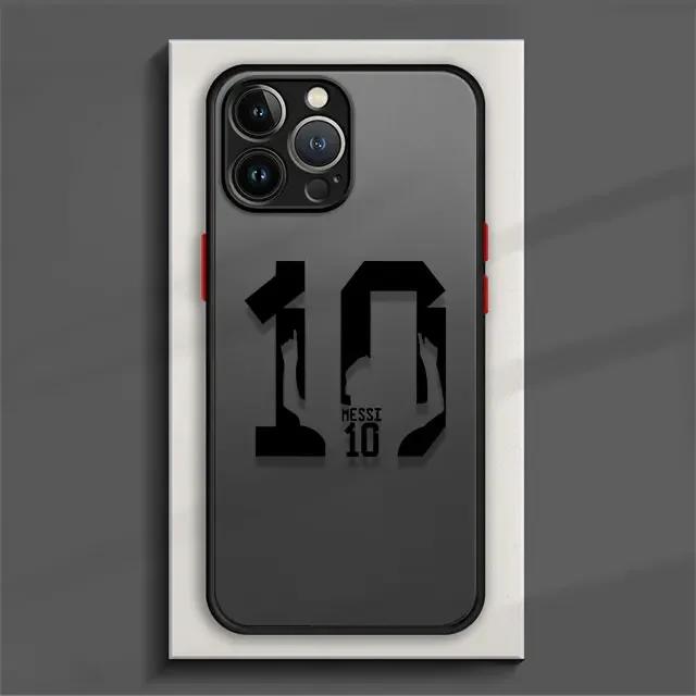 

Чехол для телефона для iPhone 16 15 14 13 12 11 Mini Pro Max X XR XSMax 15 16 Plus Футбольная суперзвезда Месси-10 Прозрачная задняя крышка iPhone 11