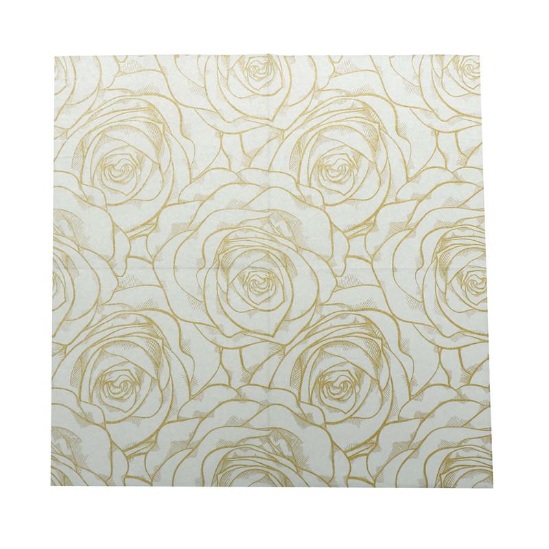 

20 шт. Золотая роза цветок бумажные салфетки салфетка праздничные принадлежности домашний декор 20pcs