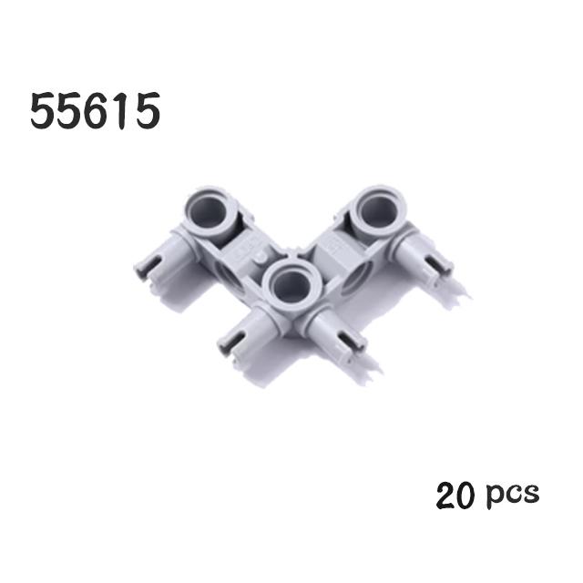 Non-Toxic 20Pcs/Lot Technical Pin Connector Hub Perpendicular 3X3 Bent With 4 Pins Moc 49130 55615 Building Blocks Parts Diy Brick Toys
