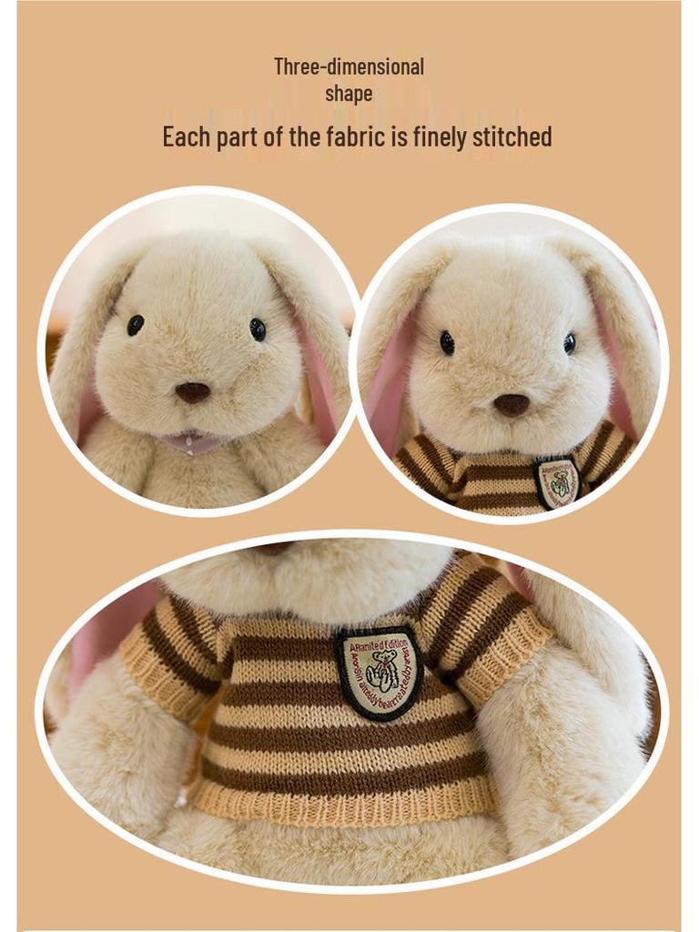 Plush Rabbit Doll - Comforting Toy for Kids, Hand-held Baby Sleep Aid, Perfect Birthday Gift for Children