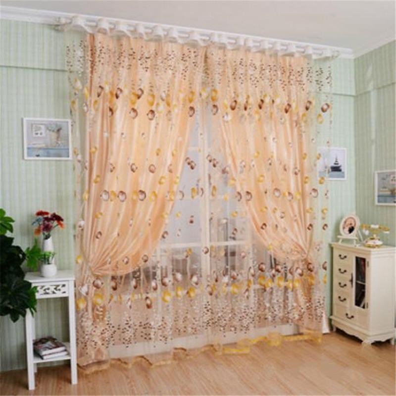 Elegant Modern Tulle Curtains For Living Room Bedroom Kitchen Green Leaf Sheer Curtains For Window Tulle Curtains Drapes