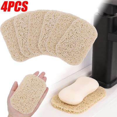 4/1 buc. Pad PVC pentru Săpun, Antiderapant, Rezistent la Mucegai, Autodrenant, Suport Săpun pentru Bucătărie, Baie, Călătorie, Consumabile de Curățenie
