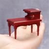 Vintage 1/12 Dollhouses Miniature Wood Coffee Table Two Tiers Side Desk for Living Room Decoration Model Scene Decors
