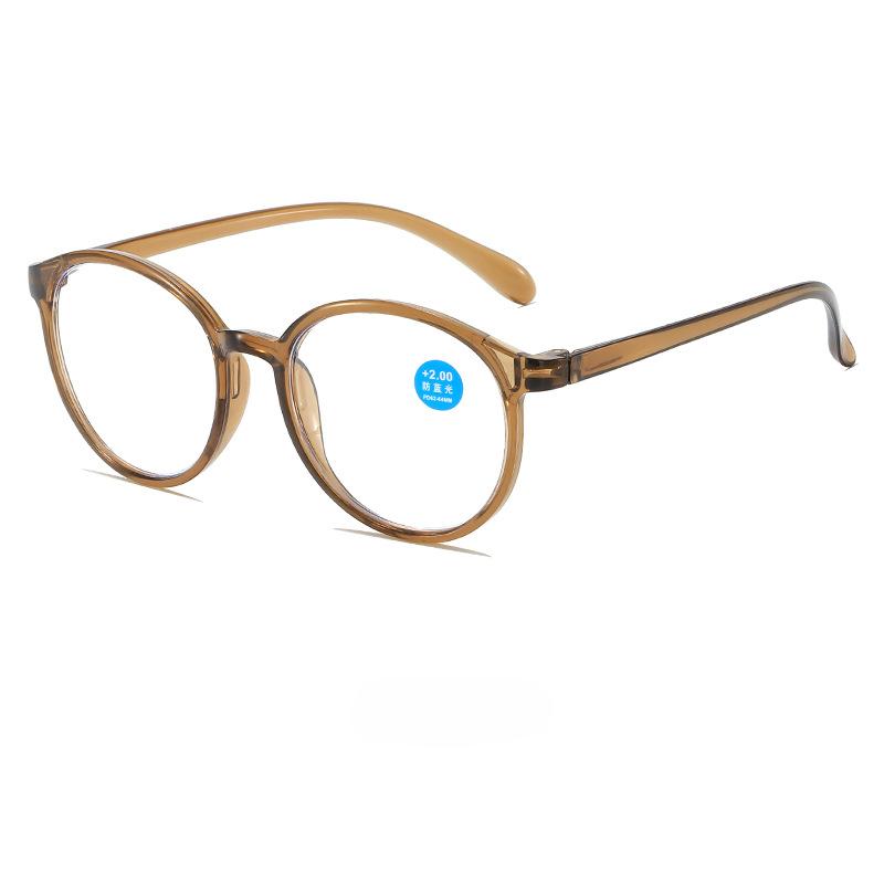 

Round Reading Glasses Women Men s Fashion Blue Light Blocking Farsighted Eyeglasses Hyperopia Prescription Glasses +1.0 To +4.0 4.0