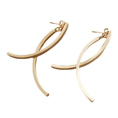 1Pair Alloy Long Drop Earrings For Women Fashion Simple Hanging Earring Jewelry
