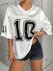 Summer Women's Digital 10 T-shirt 3D Printed Quick Drying Breathable Football Shirt Sportswear Fashionable Casual Oversized Top