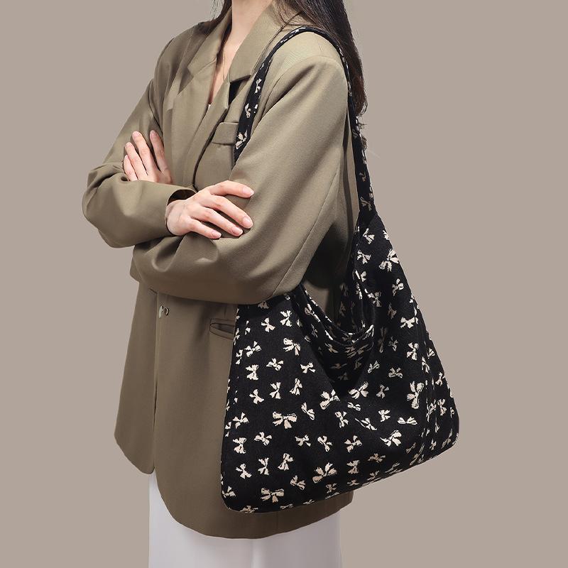 

Tote Bag Messenger Bag Canvas Women S Bag Floral Big Bag Fashionable Versatile Large Capacity Bucket Bag