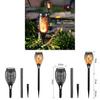 Solar Flame Torch Light With 12 Led For Garden And Patio Outdoor Decor