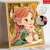Disney Pearl Painting Princess Anna DIY Pearl Art Painting Pearl Gem Painting Pictures Crafts Special Shape Home Wall Decoration
